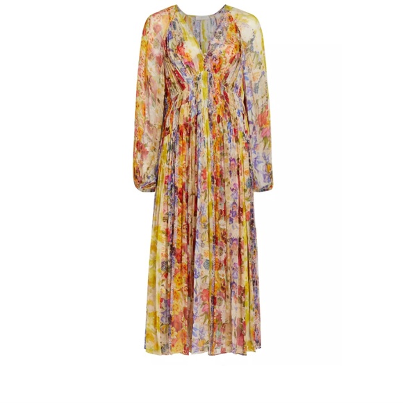 Zimmermann Wonderland Floral Midi Dress, Brand size: 2, US Size: 6-8 - Picture 3 of 13